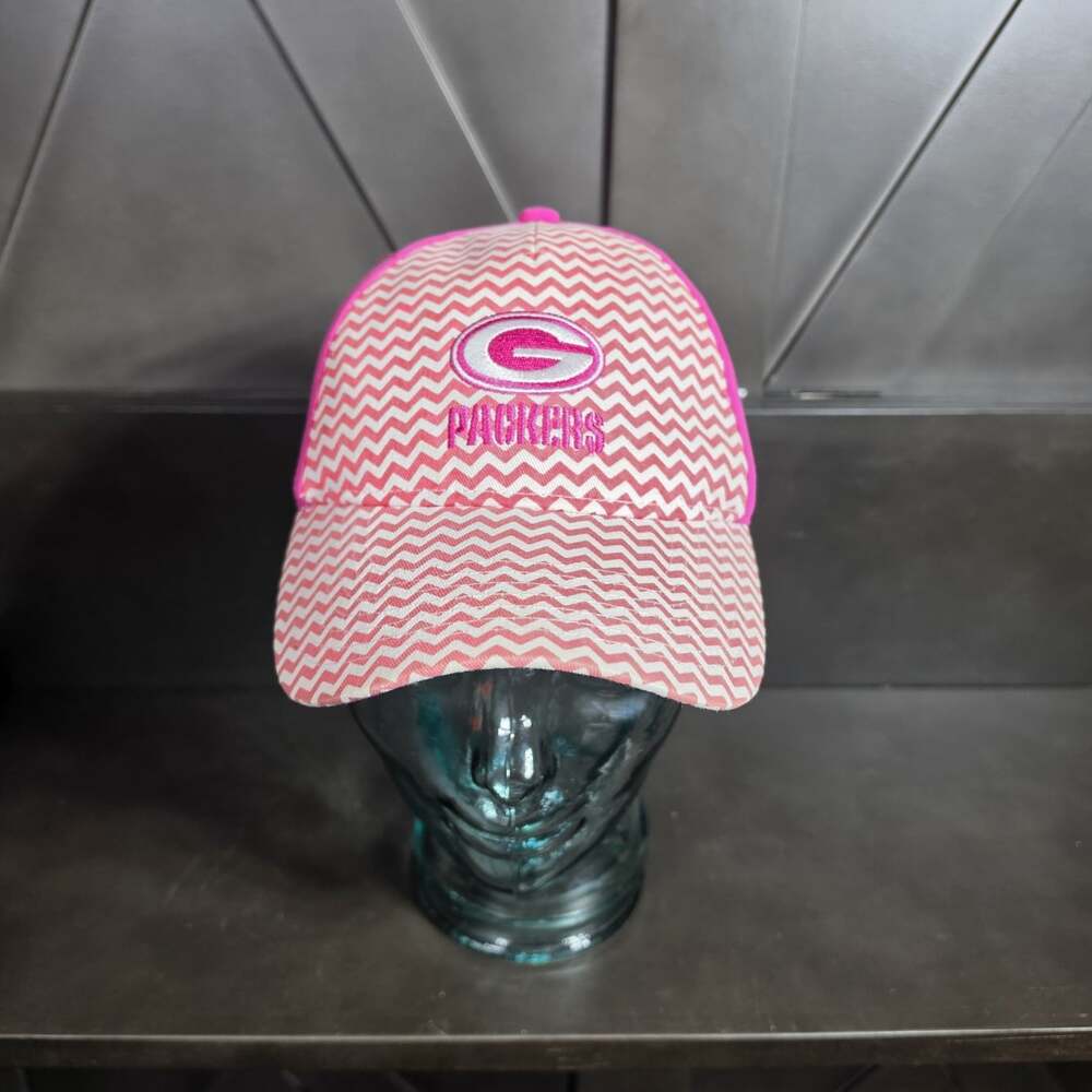 Green Bay Packers Hat 47 Brand Cap Pink Chevron  Adjustable Hook & Loop Football